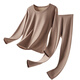 Langsha Traje de mujer Termal para mujeres más aluminio en el terciopelo Antiguo de otoño e invierno Antibacterial Antibacterial Gran tamaño Anti-Mites Autumn Ropa y Pantalones de otoño