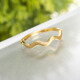 Trendy Acer Heart-beating Brushed Gold Gold Ring Women's Ring Ring Birthday Gift Price Approximately 1.05g