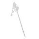 Lao Fengxiang Pure Silver Butterfly Tassel Hairpin Pure Silver Hair Accessories Exquisite High-end Fashion Gifts Must-have for Girlfriends and Wife Pure Silver Butterfly Tassel Hairpin (15g)