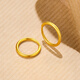 Saturday Blessing Simple Pure Gold 999 Gold Earrings Girls Birthday Gift Price AA090923 One Pair Approximately 1.24g