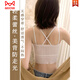 MiiOW Lace Camisole Female Beauty Back Wrapped Bottoming Top with Anti-exposure Tube Bra Underwear Summer Internet Celebrities Comfortable Black One Size (80Jin Jin is equal to 0.5kg -115Jin Jin is equal to 0.5kg)