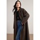 Shandubila 100% wool warm woolen coat for women winter women's high-end suit collar long commuter double-sided woolen coat