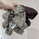 Autumn and winter, lazy and casual temperament, oversized leopard print large intestine hair tie, high-end low ball headband, hair tie for women, light color + dark color, hot selling 2-piece set