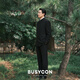 BUSYCON Xuanhei Elegant New Chinese Style Stand Collar Suit Groom Wedding Chinese Style Men's Toast Suit Black (Two-piece Set Top + Pants) 50 Please note your height and weight when placing an order