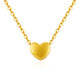Pure gold 999 love pendant heart-shaped necklace women's clavicle chain Chinese Valentine's Day birthday gift pure gold small love glossy pendant + titanium chain