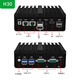 Double Control mini industrial computer dual network port dual serial port J6412 N100 J4125 all-aluminum fanless embedded industrial mini computer 8G memory 256G solid state H31FX-N150 dual network dual serial three display DDR5