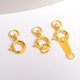 Cipu 18k gold spring buckle head closed accessories pearl women's necklace bracelet diy material word printing plate universal connection buckle place an order remarks color (no remarks default K yellow)