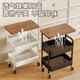 Jingcai floor-standing storage rack trolley movable storage rack coffee table side table small table JCJ13 white