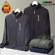 Polar fleece men's warm autumn and winter jacket large size coat plus velvet casual thickened cardigan sweatshirt fleece W27 gray plus velvet special price 2XL 130-150Jin Jin equals 0.5 kg