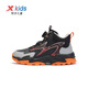 XTEP Children's Shoes Lingfeng 1.0 Dad Style Plus Velvet Winter Children's Rubber Windproof Warm Cotton Shoes Black/Aoki Gray 32