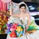 Fan Shengyu Dopamine Twisting Stick Veil Certificate Registration Proposal Bride Wedding Headwear Children's Birthday Cute Photo Props Colorful Twisting Stick Veil About 60cm
