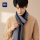Hailan Home Scarf Men's Autumn and Winter Scarf Warm Outdoor Riding Coldproof Scarf Birthday Gift Gift Boyfriend Gift Box Khaki [Exquisite Gift Box]