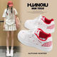 Global 2025 American Retro Nischen-Vibe-Stil, die sich vielseitig lässige originale originale hochwertige trendige weiße Schuhe für Frauen erhöhen