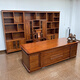 New Chinese style desk and bookcase combination all solid wood boss desk and chair rosewood executive desk desk office furniture rosewood color 2.2m desk