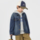 Duojia placket rhombus boys' denim spring children's workwear casual jackets for middle-aged and older children handsome and stylish jackets