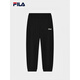 Fila men's and women's knitted trousers 25 new autumn casual loose-fitting couple's style sweatpants plus velvet to keep warm, black, green khaki DK M M 170/80A