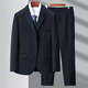 Lilan wool suit suit for men, professional formal work suit, banquet wedding dress, plus size men, navy blue middle slit 2XL 185/100
