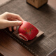 Su's Ceramics National Trend Forbidden City Red Persimmon Ruyi Large Capacity Master Cup Tea Cup Tea Cup