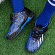 2025 Nouvelles chaussures de football pour enfants velcro sans lacets nous brisé Chaussures de football sportives pour garçons et filles 6199-noir et bleu 30