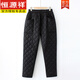 Hengyuanxiang Plus Size Women's Middle-aged and Elderly Thickened Down Pants Mother's Winter Thickened Warm Old Cold Leg Cotton Pants 200Jin Jin is equal to 0.5kg Black 3XL (170-190Jin Jin is equal to 0.5kg or so)