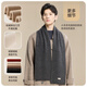 Hengyuanxiang men's pure wool scarf couple model 2025 new women's autumn and winter thickened warm scarf as a gift for boyfriend, dark gray - men's model