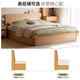 Genji Wood Language Solid Wood Double Bed Simple Modern Log Style Oak Box Bed Nordic Bedroom High Box Storage Bed