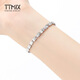 TTMIX turned imitation diamond platinum bracelet pt950 authentic fashionable women's platinum bracelet birthday gift 6.7-6.9g 16+3cm