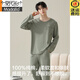 Modal Pure Cotton Pyjamas Herren Frühling und Herbst Runde Hals Pullover Zweit noch Langarmhosen Home Casual Home Clothing Set ZJ-011-16785 L 170