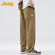 JEEP Casual Pants Men's Autumn and Winter Straight Loose Work Pants Men's Pure Cotton Trendy Men's Pants Khaki XL