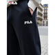 Fila men's and women's knitted trousers 25 new autumn casual loose-fitting couple's style sweatpants plus velvet to keep warm, black, green khaki DK M M 170/80A