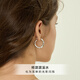Arsis Xu Yan's same style, free to match the flowing earrings, original earrings for women, versatile gift for girlfriend, silver small size