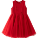 IVY HOUSE children's clothing for girls and older children in autumn and winter new style mesh high-end dress floral texture vest dress New Year's wear red 150