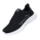 Bain men's shoes for summer light breathable sports shoes casual running shoes dad shoes men's net shoes summer new LZ1699 men's all black 38