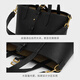 Charles/Keith25 Autumn Nuevo producto Cautre simple Portable Bucket Cobbage Basket Bag Chino Día de San Valentín Regalo CK2-10151518 Negro S