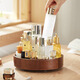 Chuxin wooden solid wood rotating dust-proof cosmetics storage box dressing table desktop storage rack skin care product lipstick storage rack square cosmetics storage box