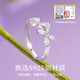 Chinese jewelry wisteria blossom sterling silver ring women's light luxury ring tail ring anniversary birthday gift for girlfriend