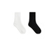 Annai children's clothing girls and boys mid-calf socks two pairs of 2025 winter new socks (off-white + black) 13 years and above