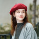Really enjoy the hat beret women's autumn and winter wool fashion fashionable Christmas birthday gift B176 Chinese red