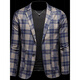YISHION spring and autumn new fashion design classic plaid suit jacket men's trendy slim temperament versatile casual picture color M 90-110