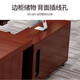 Boss desk, president desk, executive desk, single supervisor desk, manager desk and chair combination, simple modern office furniture, red brown, 1.6 meters single table