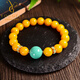 Yogurt Natural Beeswax Bracelet Round Single Circle Bracelet Temperament Turquoise Jewelry Ancient Style Elegant Women's Bracelet Beads 10mm