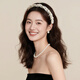 Jian Yingshu Xiaoxiangfeng mesh pearl tooth comb headband, outing headwear, high skull fluffy headband, face wash hairpin