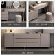 Cradle Rabbit solid wood light luxury slate dresser and drawer integrated bedroom storage cabinet multi-functional small apartment TV Light luxury cream white 1 point 2 lower cabinet + 1 point 2 dressing table + makeup stool + makeup mirror Ultra-new solid wood ecological plate natural double slate plate delivered to home including installation