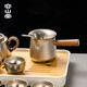 Jiaqi pure titanium tea set complete set outdoor teapot tea making set office gift portable tea set complete set tea making set