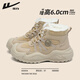 Pull back snow boots with velvet and thickening to keep out the cold and warm 2025 winter new style comfortable windproof and wear-resistant cotton shoes light brown 37