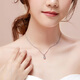 Chao Acer and Deng Wei's same style Cupid's Promise 18K gold diamond necklace and neck accessory, high-end light luxury gift YD, chain length is about 42cm + extension chain, diamond is about 0.3ct