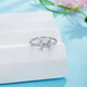 Laofu gold platinum solid live silver gauze princess bow ring for mother mother lover birthday Mid-Autumn Festival gift silver gauze princess bow ring (approximately 2.65g)