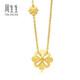 Chow Sang Sang Gold Necklace Pure Gold Gesang Flower Pendant with Chain Wedding Three Gold 86940N Priced at 45cm 9.05g