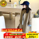 G.DUCKKIDS children's clothing girls' double-sided cashmere coat hooded mid-length Korean medium and large children's woolen coat girl's woolen coat camel 160 recommended height 150-155 cm12-13 years old