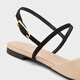 CHARLES&KEITH25冬季新品气质尖头平底扣饰凉鞋单鞋CK1-70580281 Nude肉色 35 （225）